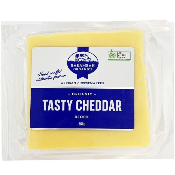 BARAMBAH ORG TASTY CHEDDAR BLOCK 250G