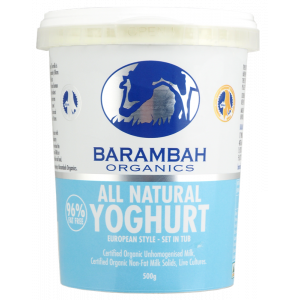 BARAMBAH ORG ALL NATURAL LOW FAT YOGHURT 500G