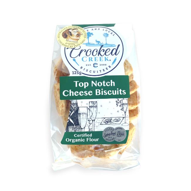 CROOKED CREEK TOP NOTCH CHEESE BISCUITS 125G