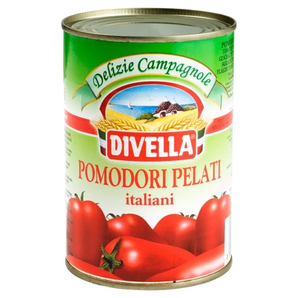 DIVELLA PEELED TINNED TOMATOES 400G