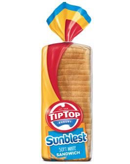 TIP TOP SOFT WHITE SANDWICH BREAD 650G