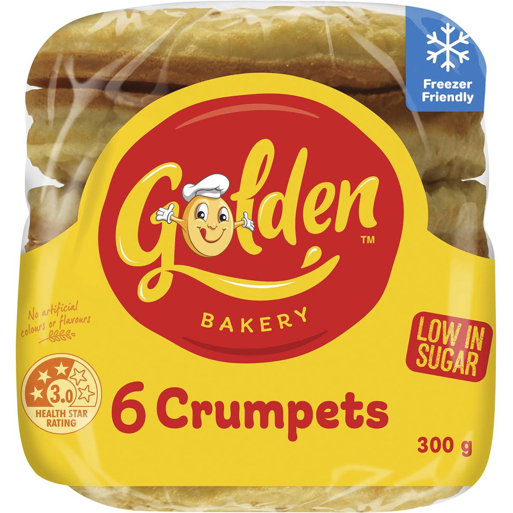 GOLDEN BAKERY CRUMPETS 6 PACK