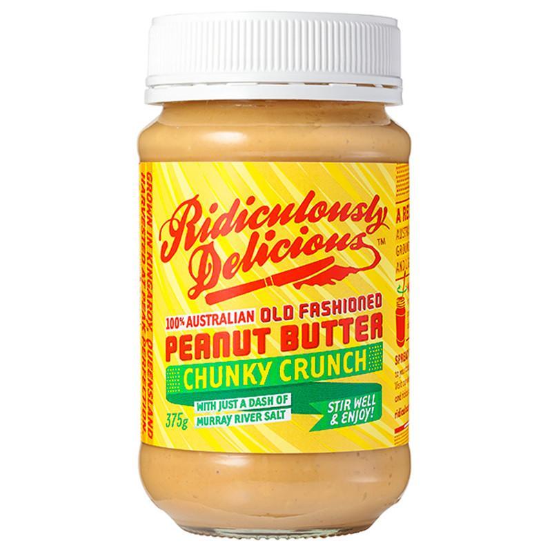 RIDICULOUSLY DELICIOUS CRUNCHY PEANUT BUTTER 375G