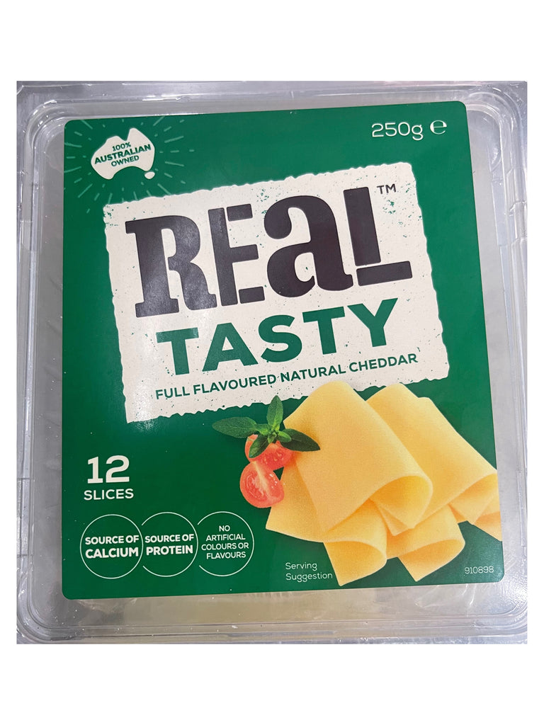 REAL CHEESE SLICES 12 250G