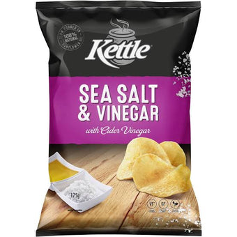 KETTLE SEA & VINEGAR CHIPS 175G