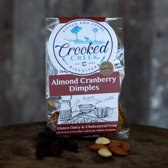 CROOKED CREEK ALMOND CRANBERRY BISCUITS 144G